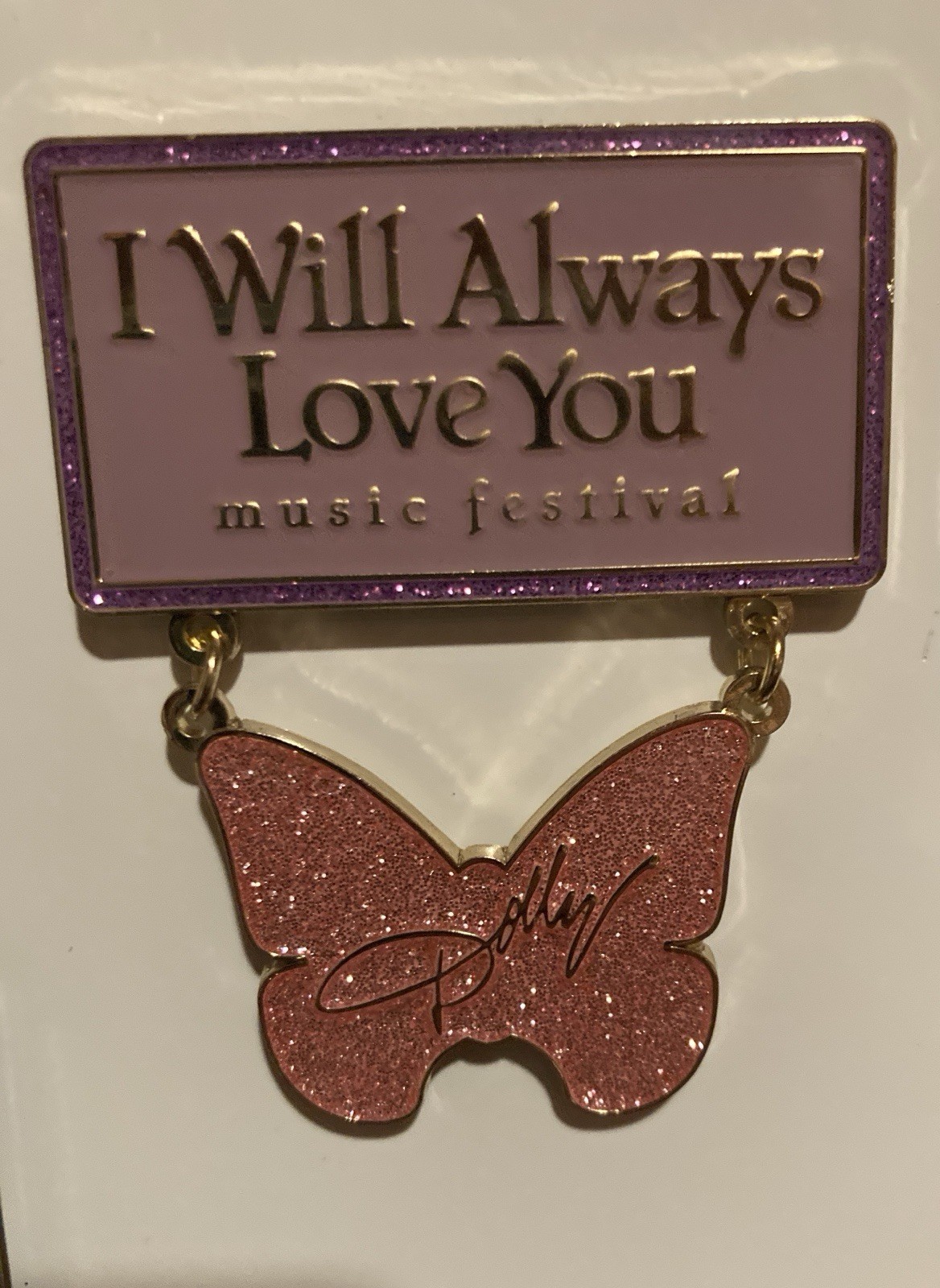 Dolly Parton I Will Always Love You Pink Butterfly Magnet 