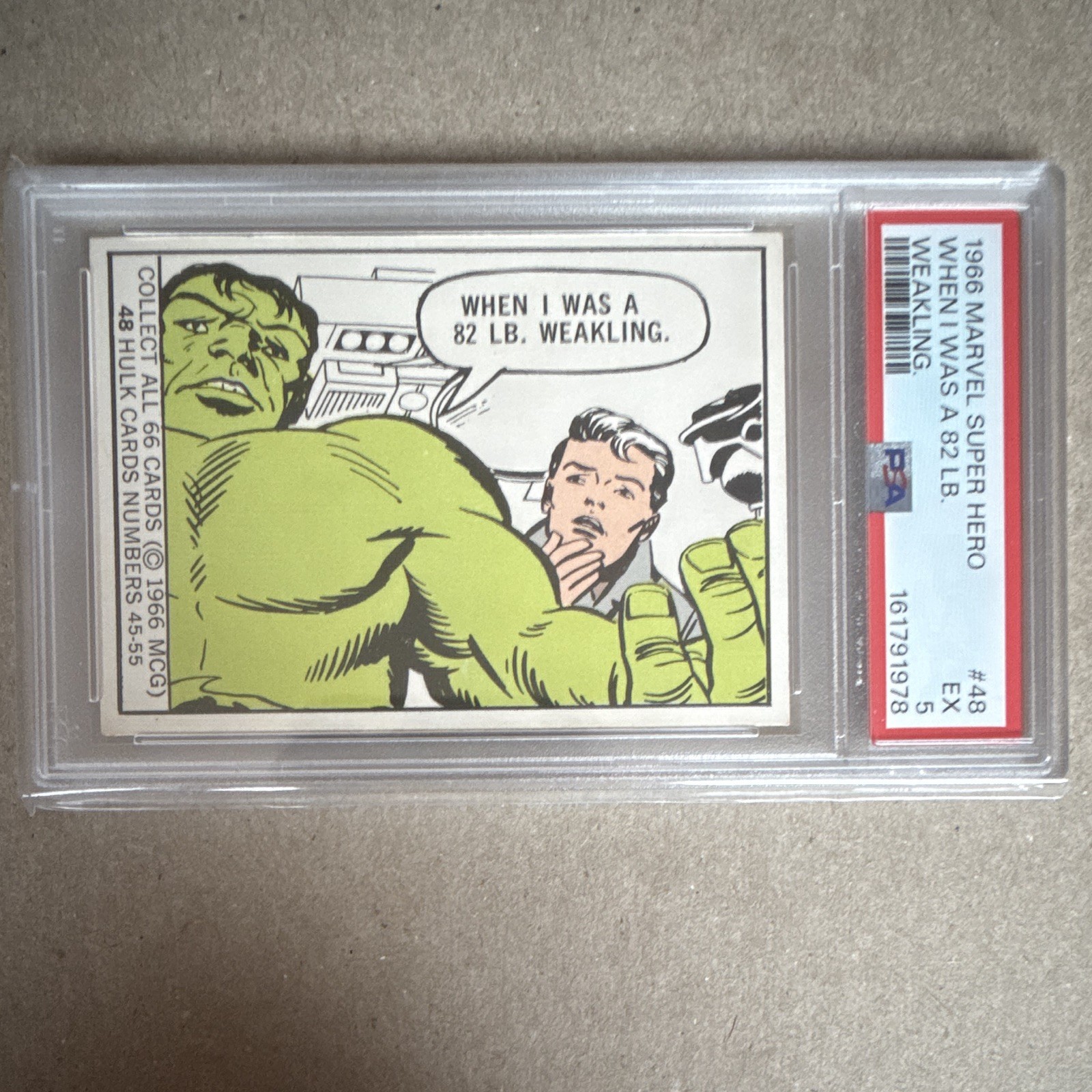 Hulk - 1966 Donruss Marvel Super Heroes #48 PSA 5
