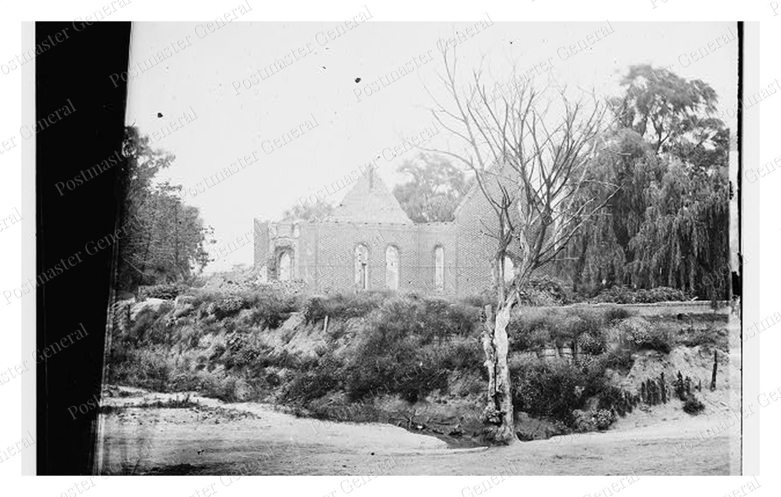 Hampton Virginia Church Ruins Standard Postcard COPY RPPC