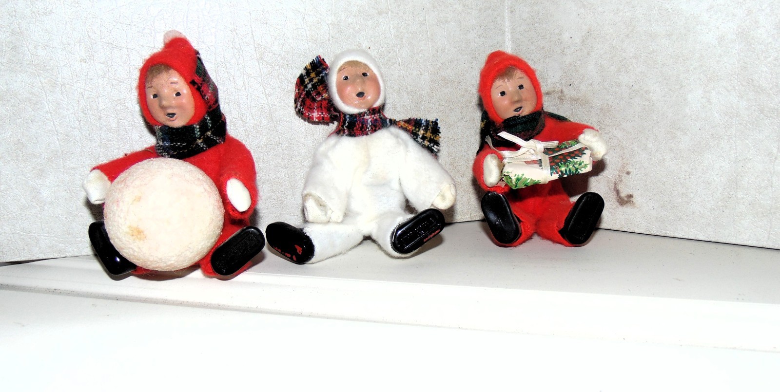 Byers Choice – Toddlers (Winter) From 1992, Set of 3, VG, Cute, Christmas