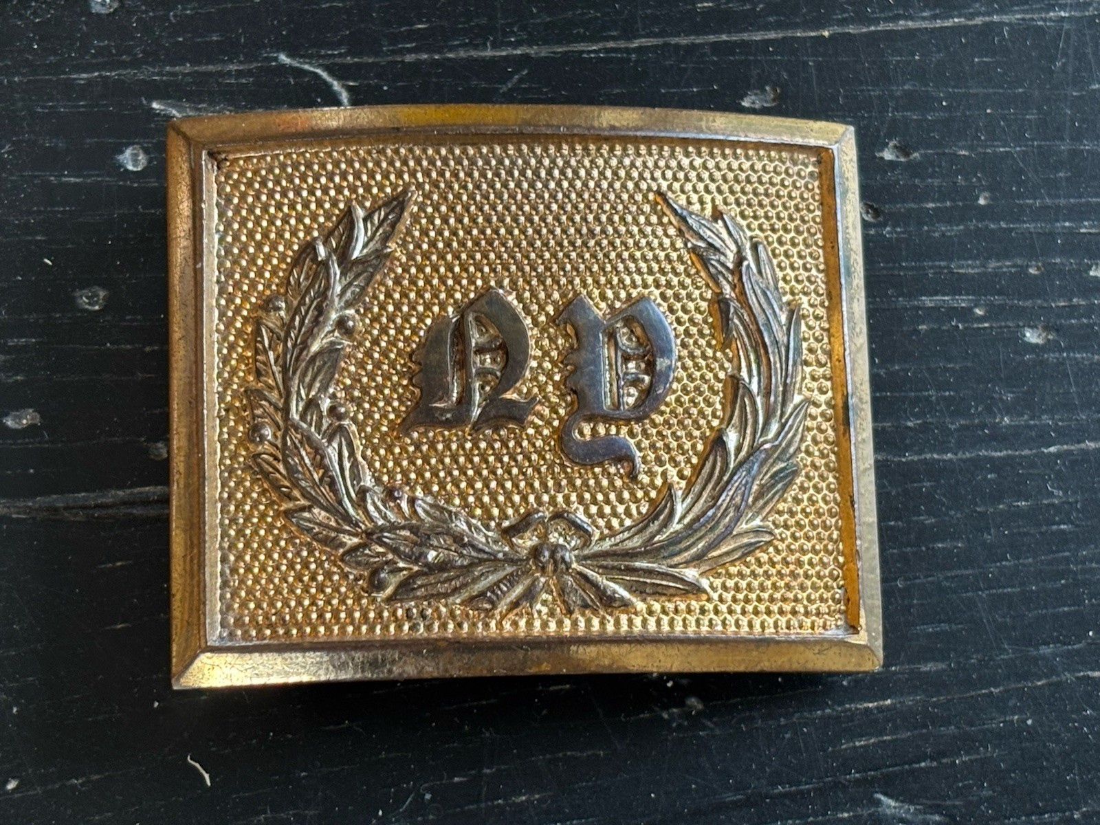 U.S. 1866 TO 1897 INDIAN WAR SPAN- AM. NEW YORK MILITIA OFFICERS BELT BUCKLE