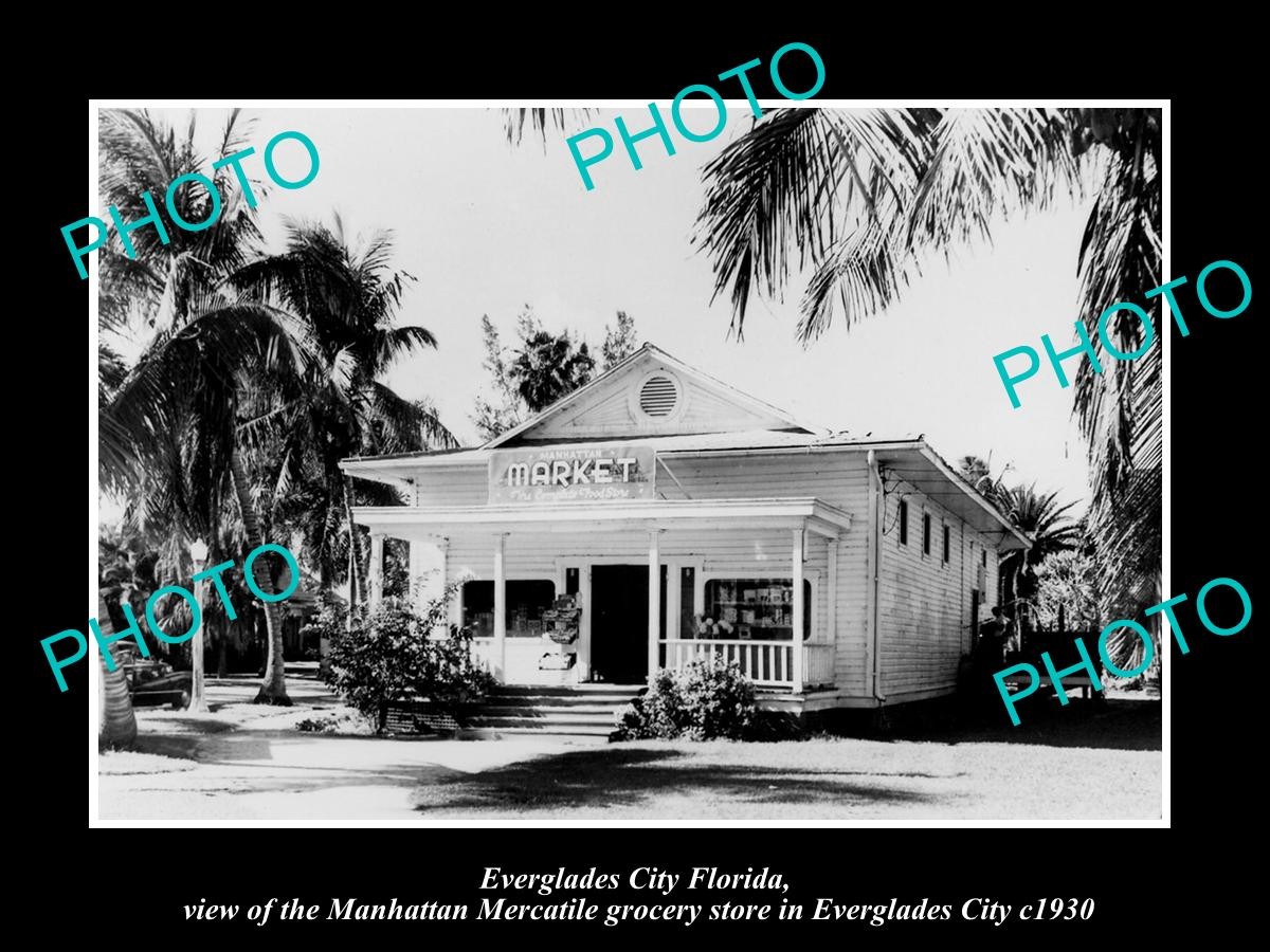 Everglades City Florida The Market Store c1930 Old Large Historic Photo