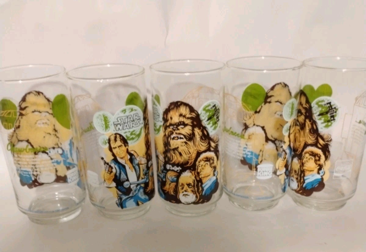 VINTAGE 1977 Star Wars Burger King Glass Chewbacca Burger King Star wars Glasses
