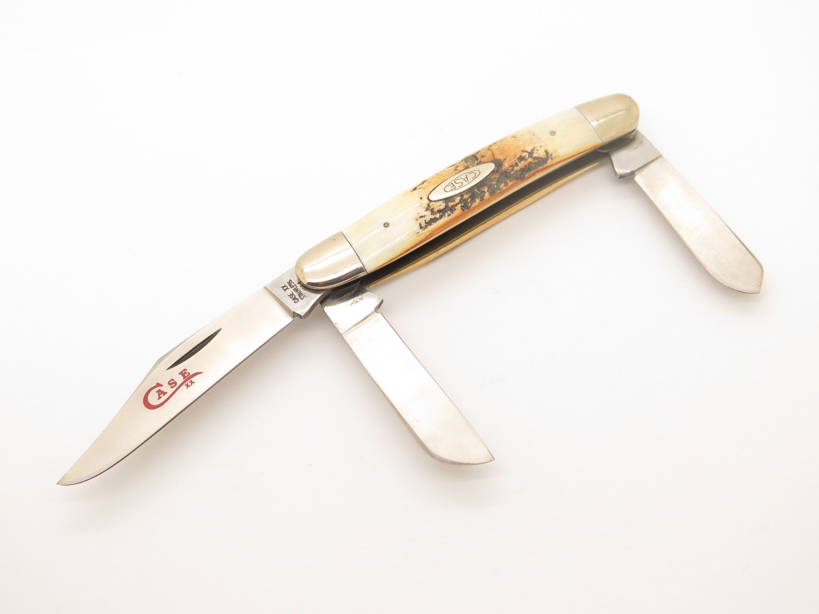 Vintage 1978 Case XX 5347 Stockman Red Letter Stag Handle Folding Pocket Knife Vintage 1978 Case XX 5347 Stockman Red Letter Stag Handle Folding Pocket Knife