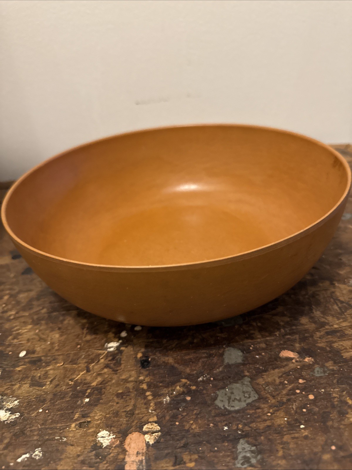 Ellinger’s Agatized Wood Bowl 9” Vintage Sheboygan WI 1950s Excellent Vtg MCM