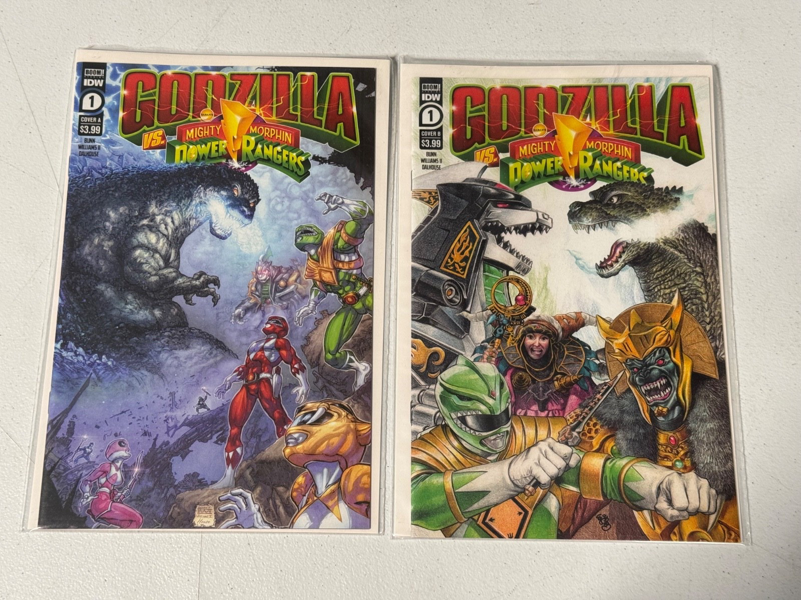 GODZILLA VS. MIGHTY MORPHIN POWER RANGERS #1 BOOM STUDIOS / IDW COVER A & B NM