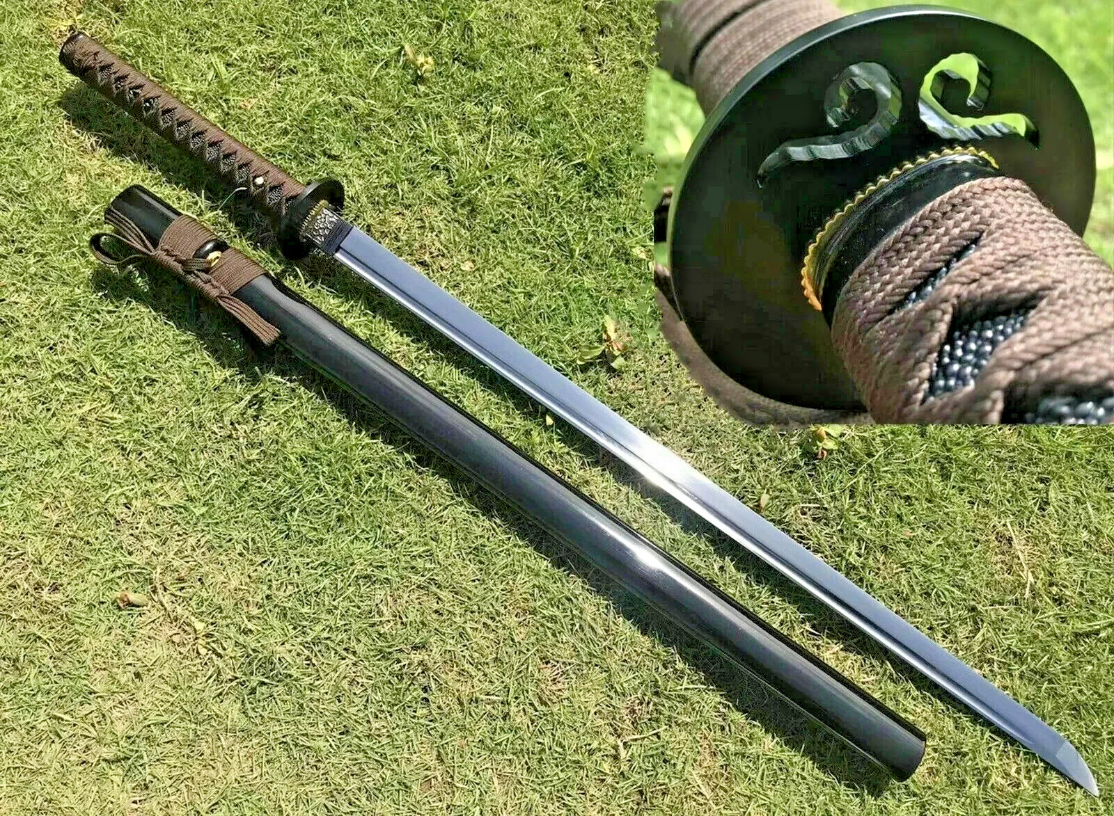Handmade Katana Sword Real Sharp Damascus Steel Swords, Battle Ready Ninja sword