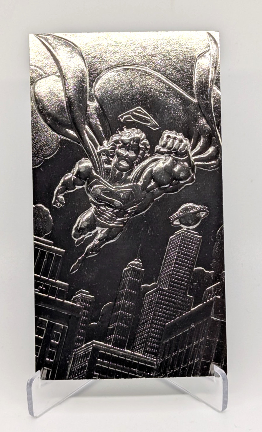 1994 Skybox Superman Man of Steel Prototype #FS4 Forged in Steel Man Of Tomorrow