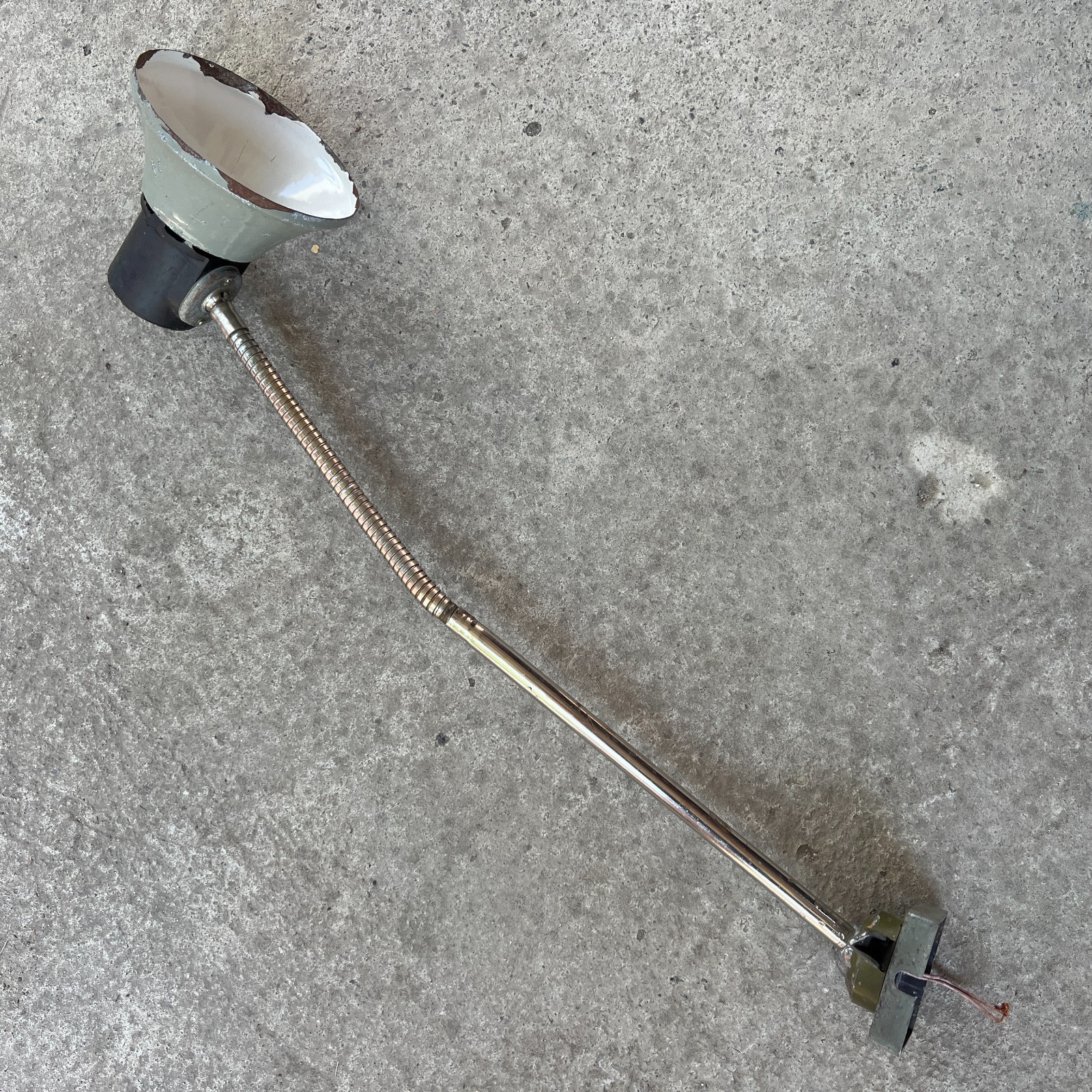 Vintage 1980s Soviet Military Industrial Factory Lamp / USSR Original Loft Lamp.