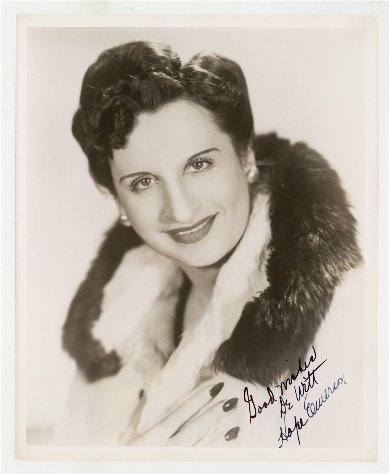 Hope Emerson 1938 Signed 8x10 Female Villain Actress Stunt Woman Portrait J14208