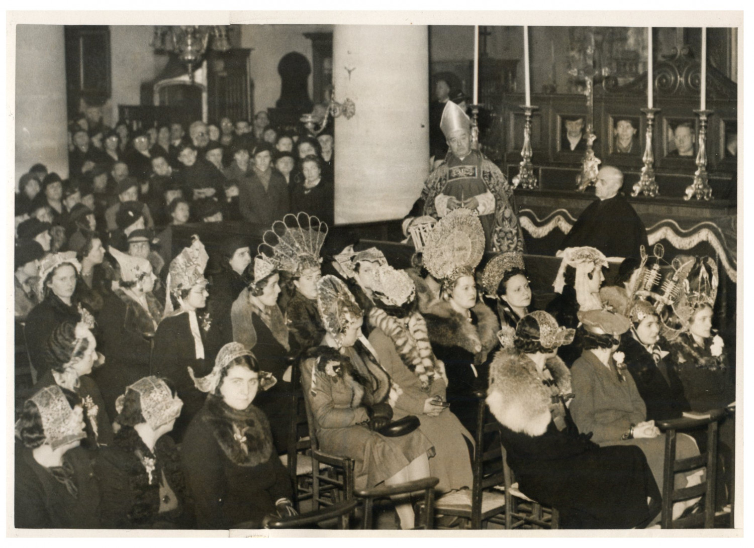 Paris, la messe de la Sainte-Catherine Vintage silver print,le sermon de Monse