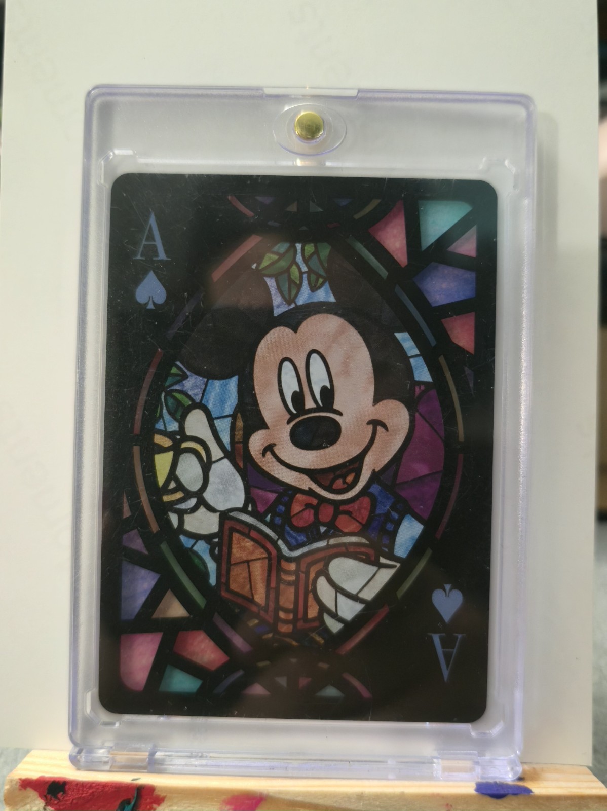 Mickey Mouse DISNEY STAINED GLASS REFRACTOR  2023 Disney 100 Tenyo JAPAN Lorcana