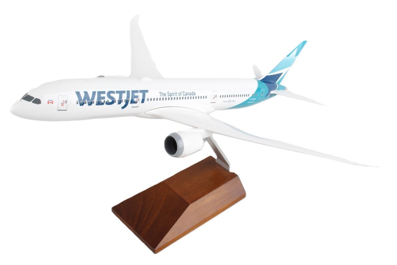 Skymarks SKR5129 WestJet Boeing 787-900 C-GUDH Desk Display 1/200 Model Airplane