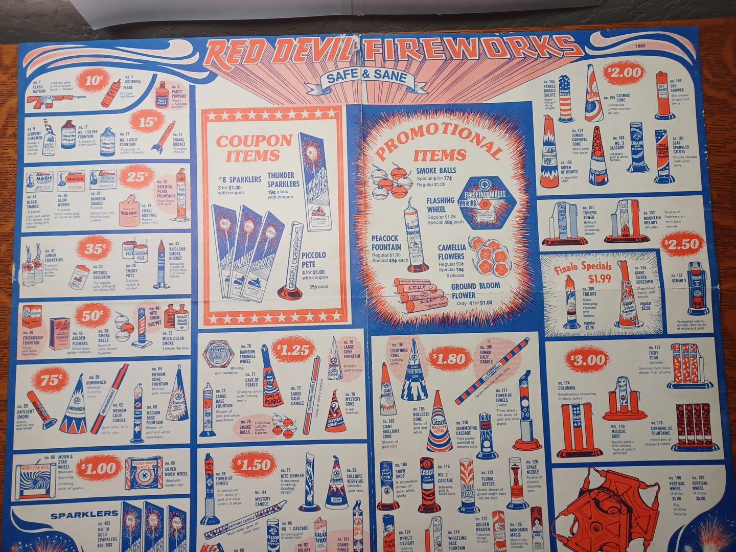 1982 Red Devil Fireworks Poster - Price List 17 