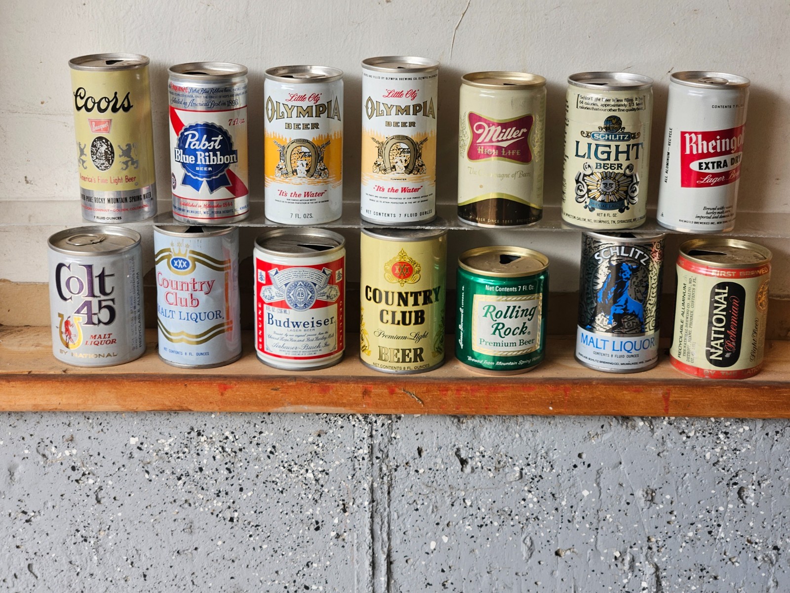 Beer Cans 7oz & 8oz Some Steel Some Aluminium 14 In Total You Get Them All