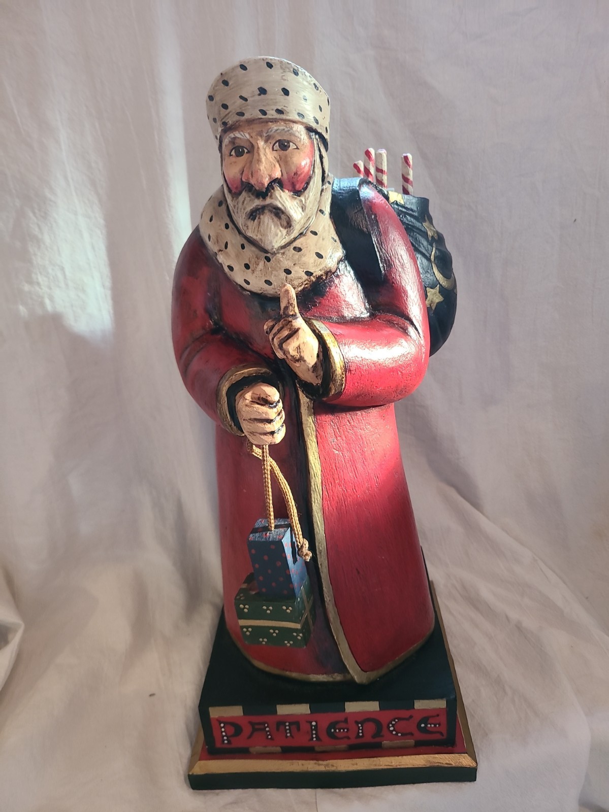 Leo Smith Folk Art Patience Santa Numbered 390/3000  Pack, As Is,  #E