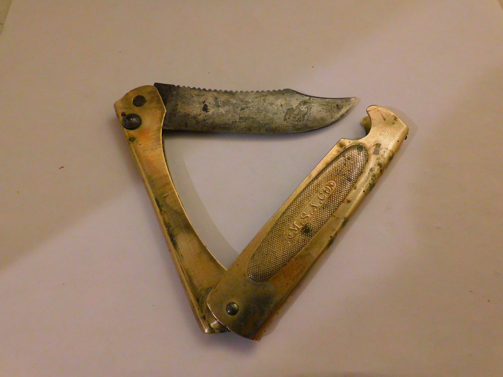Vintage Marbles Safety Axe Co Gladstone Michigan  Tri Fold Fishing Knife