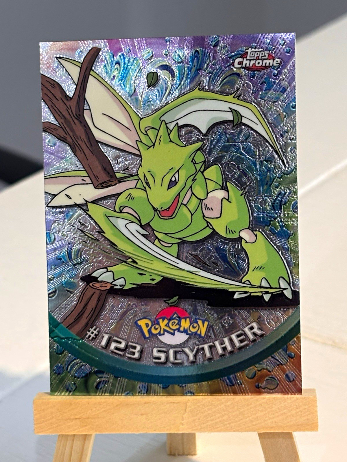 2000 Topps Chrome Pokémon TV Animation Edition #123 Scyther Card English