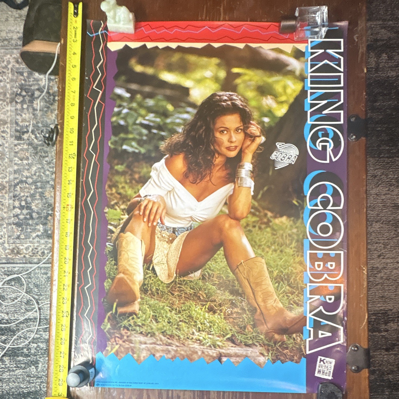 🔥Vintage 1996 King Cobra Beer Promo Poster 20x28 Anheuser Busch Pinup SB96-91