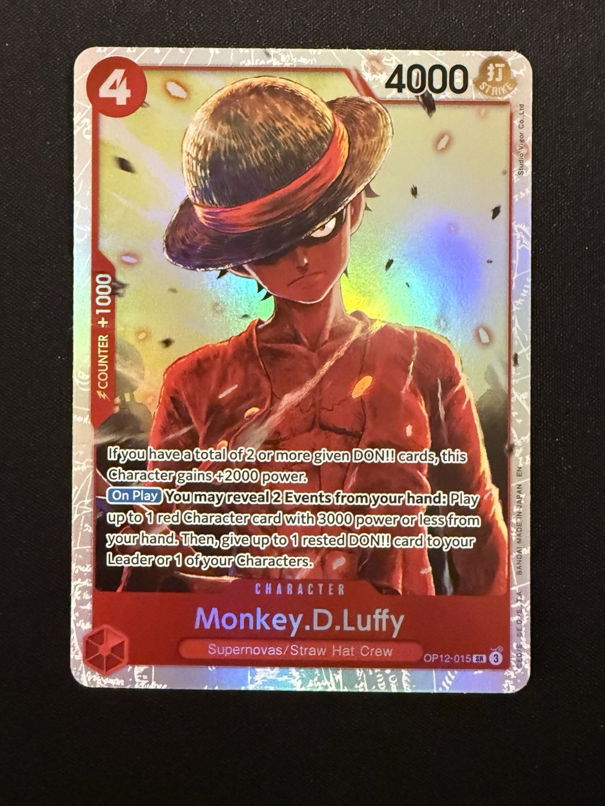 2025 ONE PIECE TCG CARD OP12 -015 Monkey.D.Luffy SR Legacy of the Master luffy