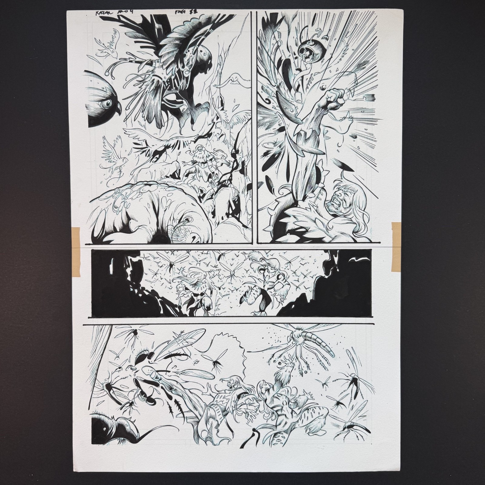 Ka-Zar Lord of the Savage Land #4 Original Comic Art Inks Marvel 2022 Shanna