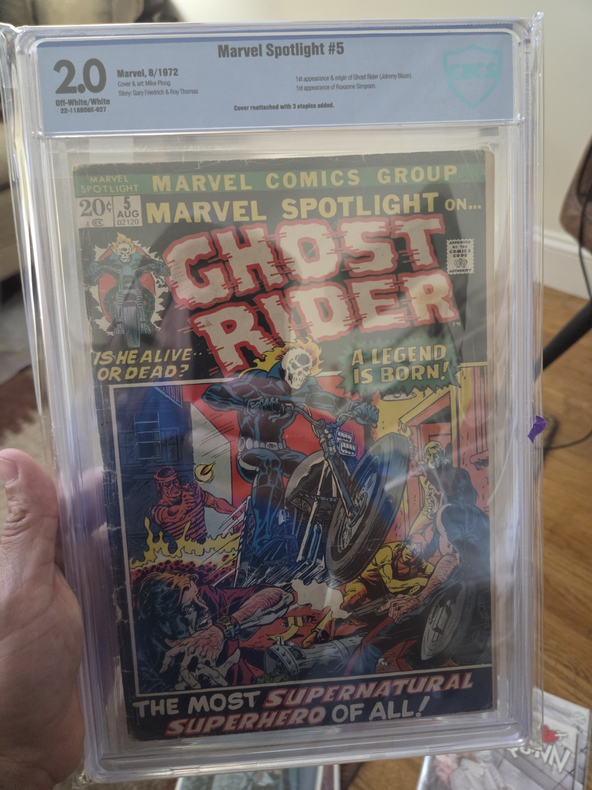 Marvel Spotlight #5 Origin and 1st Appearance of Ghost Rider Cbcs 2.0 Like Cgc 
