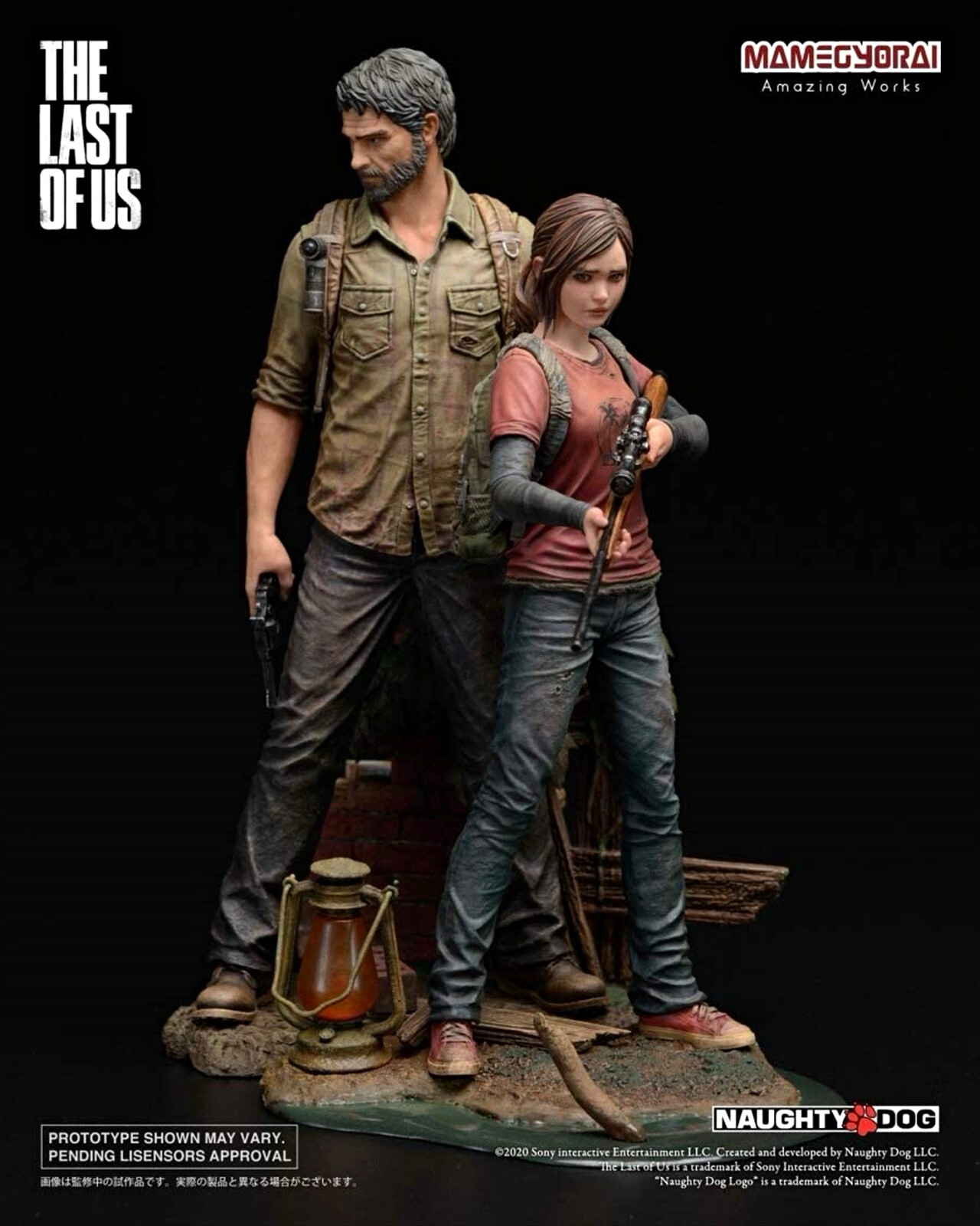 The Last of Us Joel & Ellie 1/9 Scale Figures Mamegyorai NEW SEALED RARE