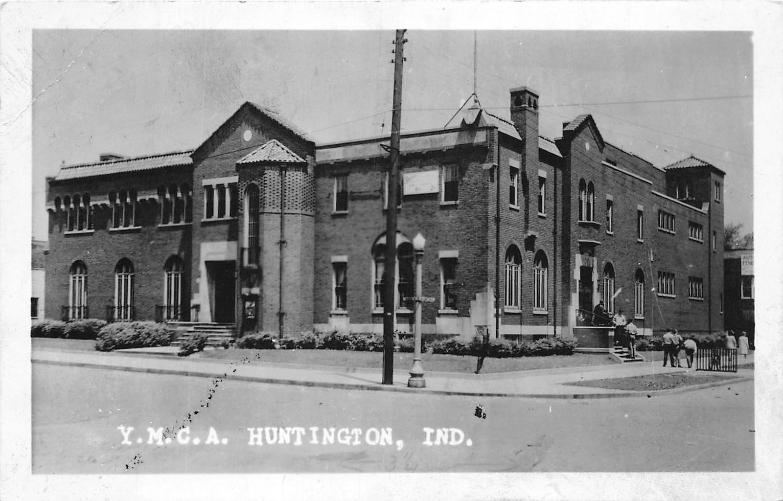 J66/ Huntington Indiana RPPC Postcard c1940s YMCA Building  363