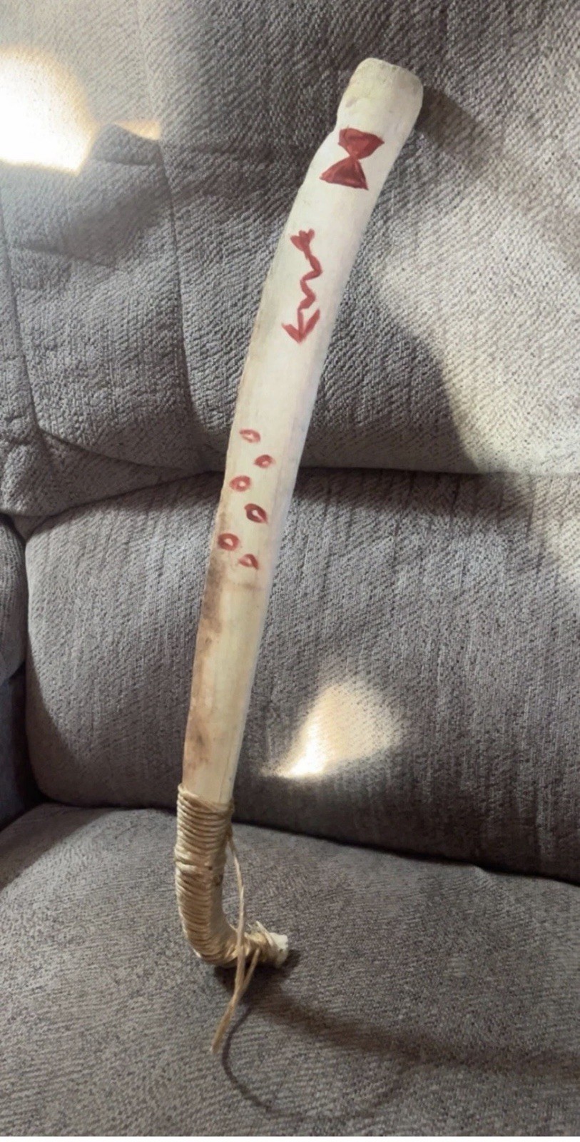 Native American War Club Cow Bone OOAK 20\