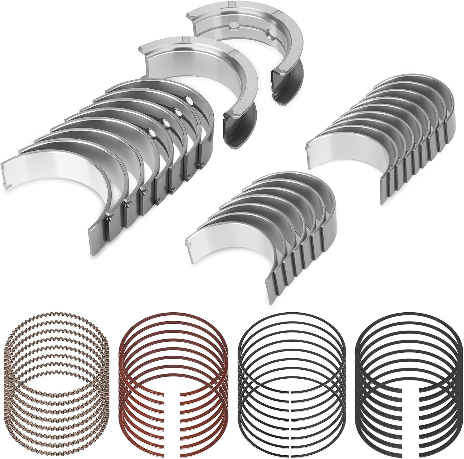 Upgrade STD Main & Rod Bearing Kit W/Piston Rings Replace# 2M4978 MS2199