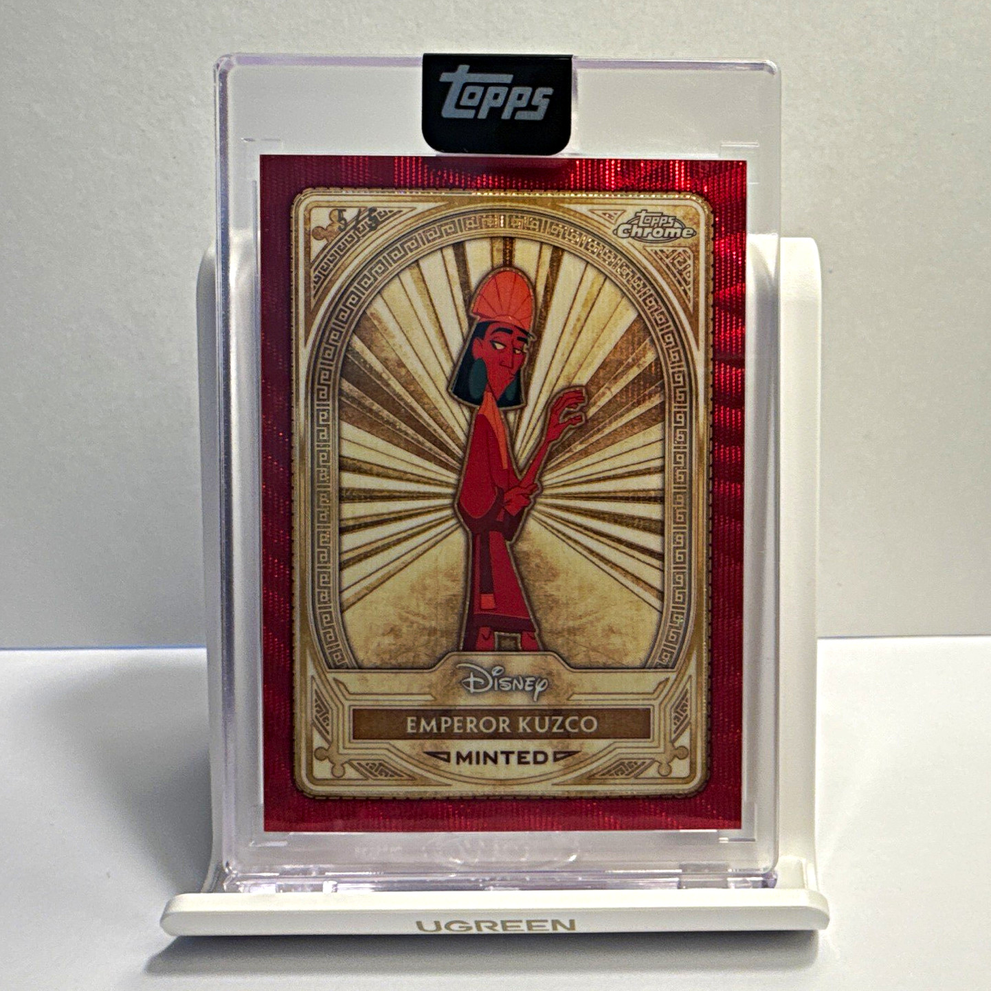 Topps 2024 Disney Chrome Emperor Kuzco #8 Red Refractor Parallel