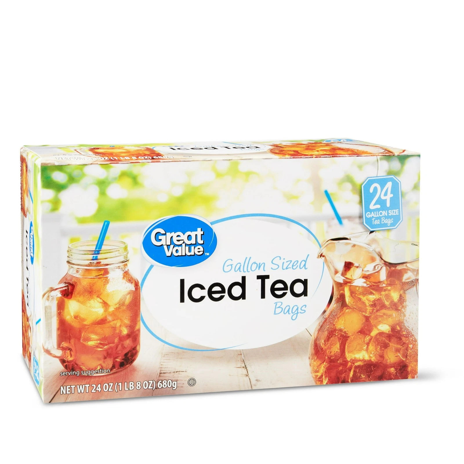 Great Value, Iced Black Tea Gallon Sized, Tea Bags, 24 Ct