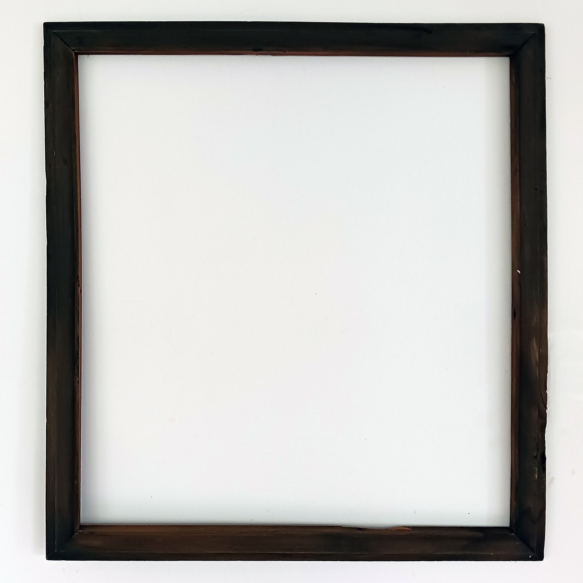 Antique Victorian 19th Century Dark Reddish Brown Mahogany Frame Liner 26 x 29