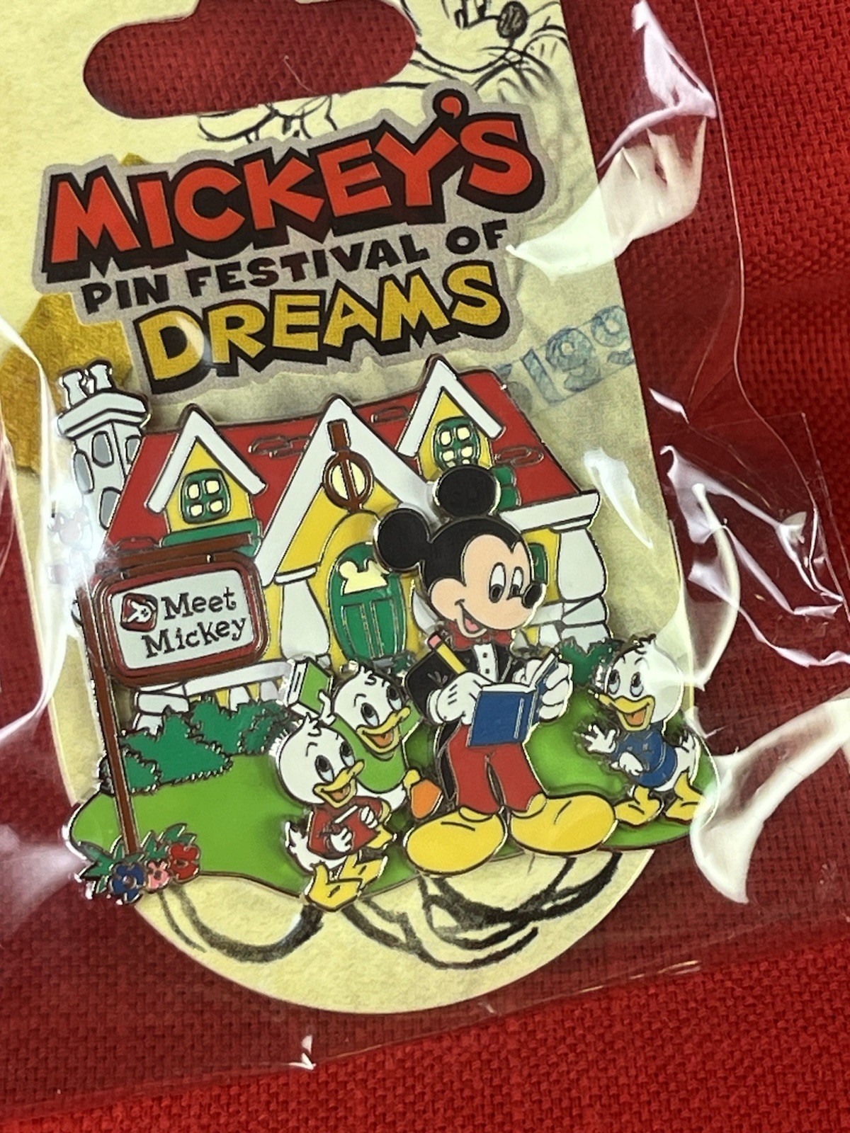 Disney 2007 Mickey's Pin Festival Dreams Huey Duey  Meet Mickey Pin New Sealed