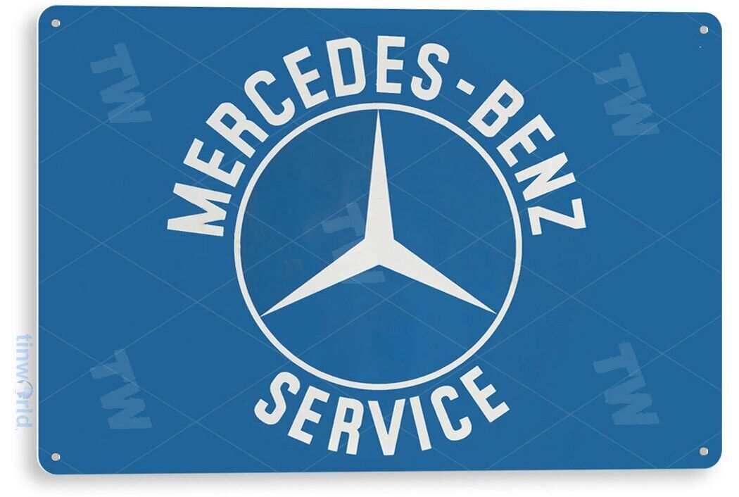 TIN SIGN Mercedes-Benz Service Oil Gas Parts Service Auto Shop Garage A491