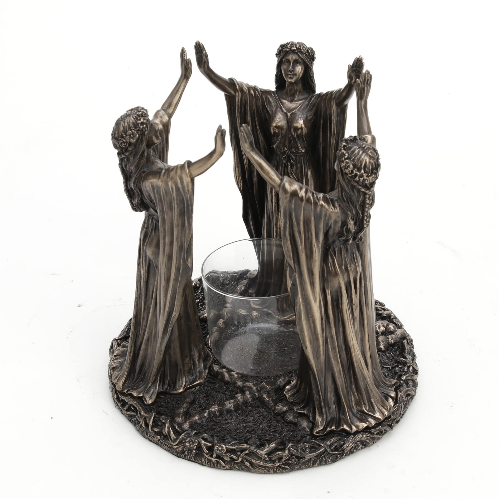 Veronese Design Wicca Triple Goddess Festive Ritual Cold Cast Resin Antique