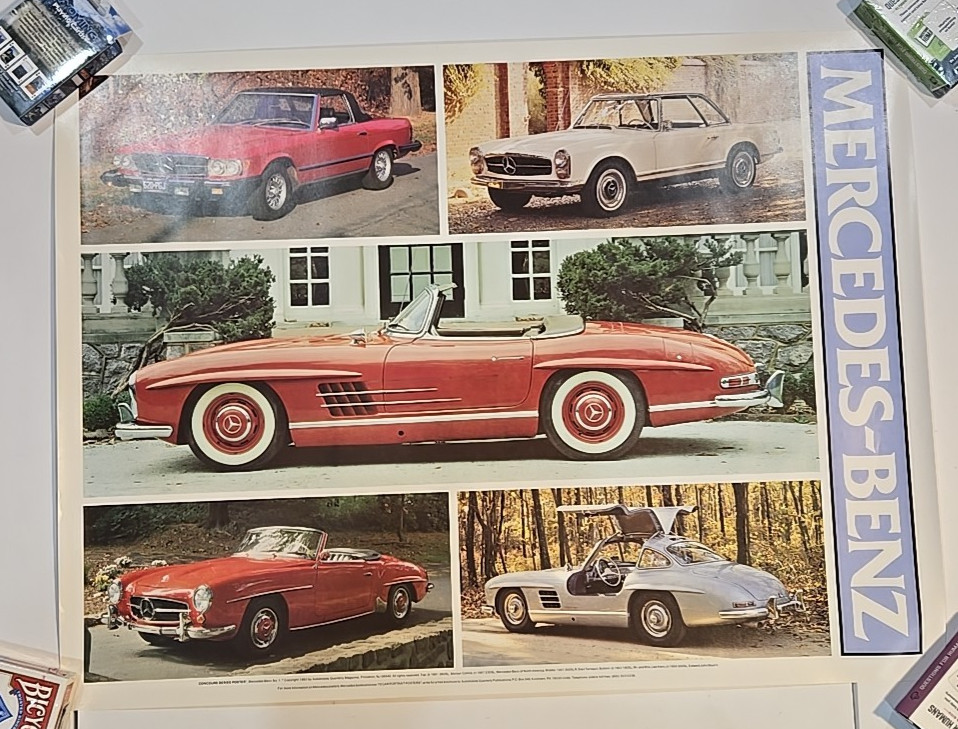 Vintage 1983 Mercedes-Benz Concours Series POSTER 19 x 25\