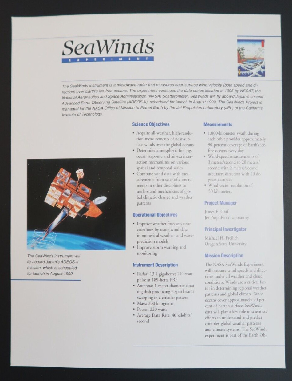 Seawinds Experiment Jet Propulsion Laboratory NASA 8.5\