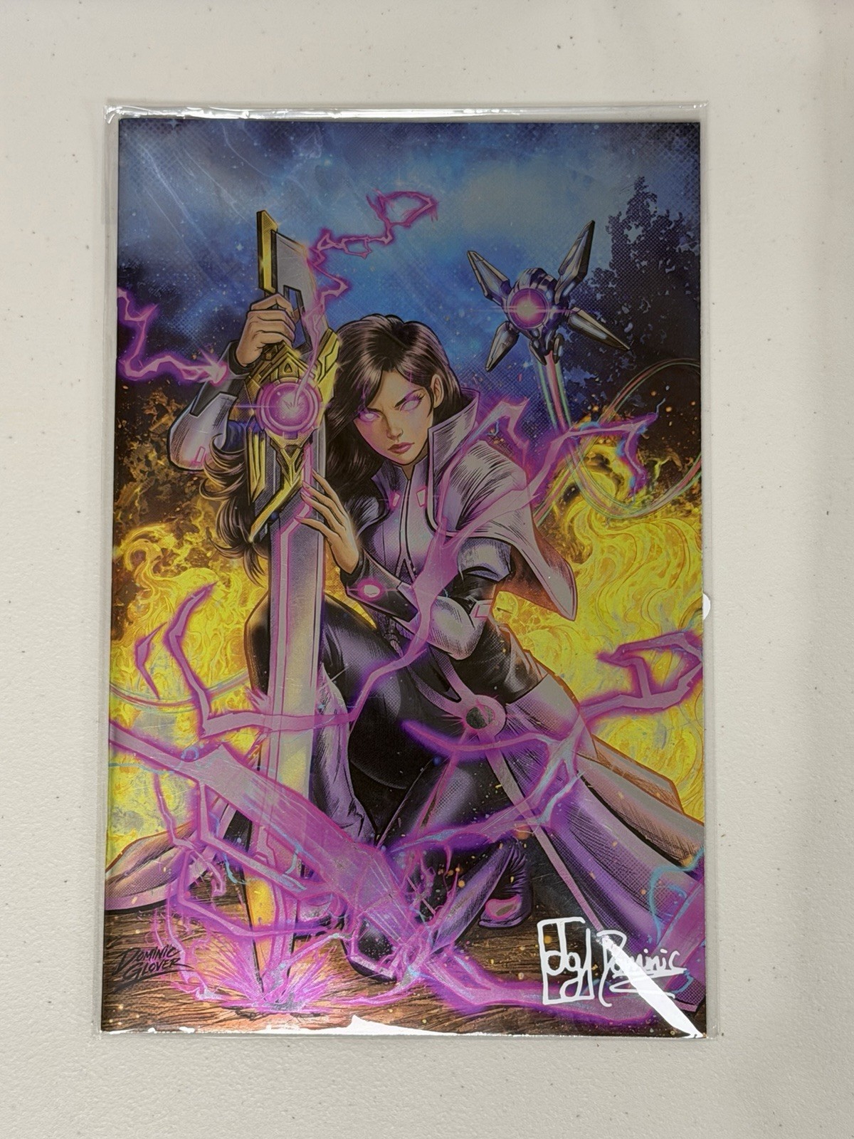 NiFe Wars comic #1 Virgin Foil cover Limited to 200  - Dominic Glover - Signed
