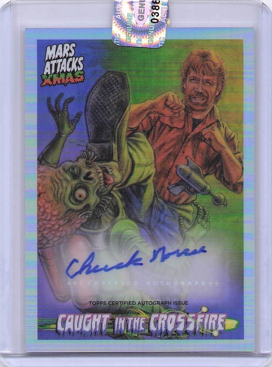 Topps 2026 Mars Attacks Christmas Chuck Norris Auto Card CCA-CN