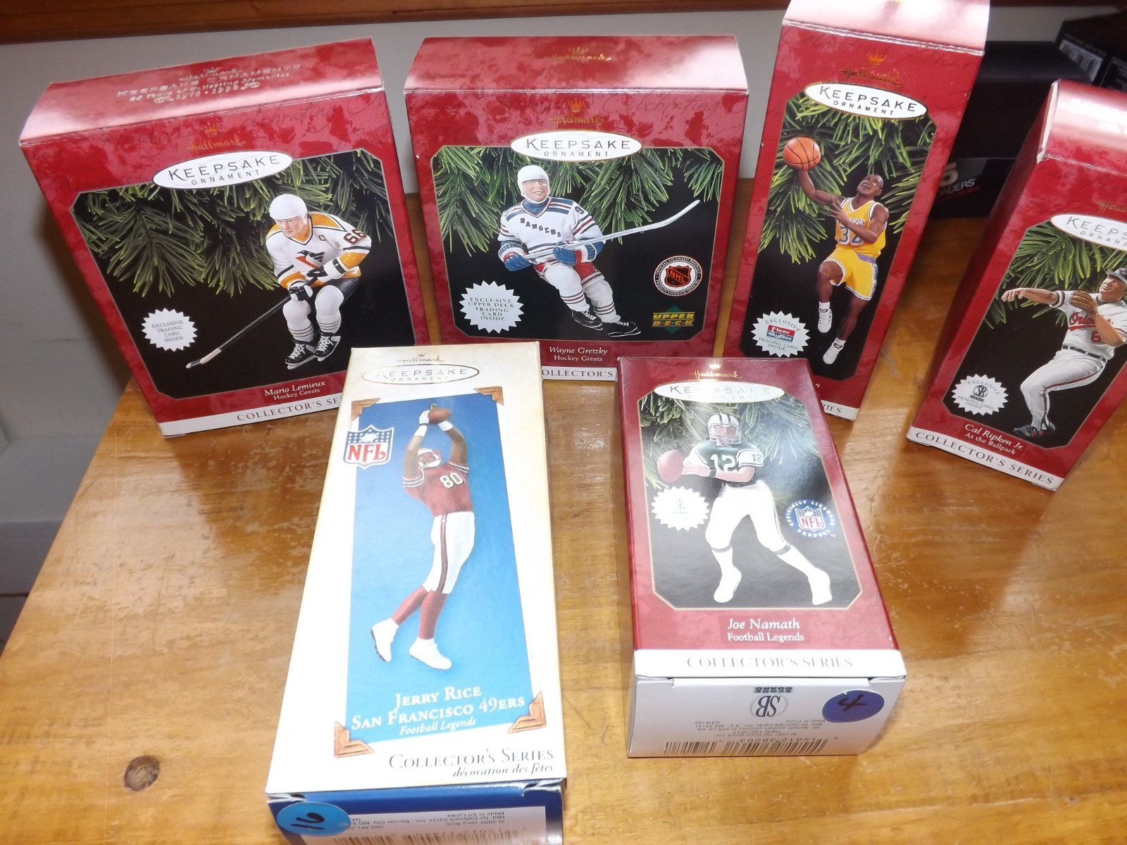 Hallmark Keepsake Sports Ornaments - Lot of 6 Hall of Famers in their Sport