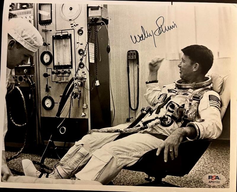 Wally Schirra NASA Astronaut Apollo 7 signed 8x10 photo PSA/DNA auto 