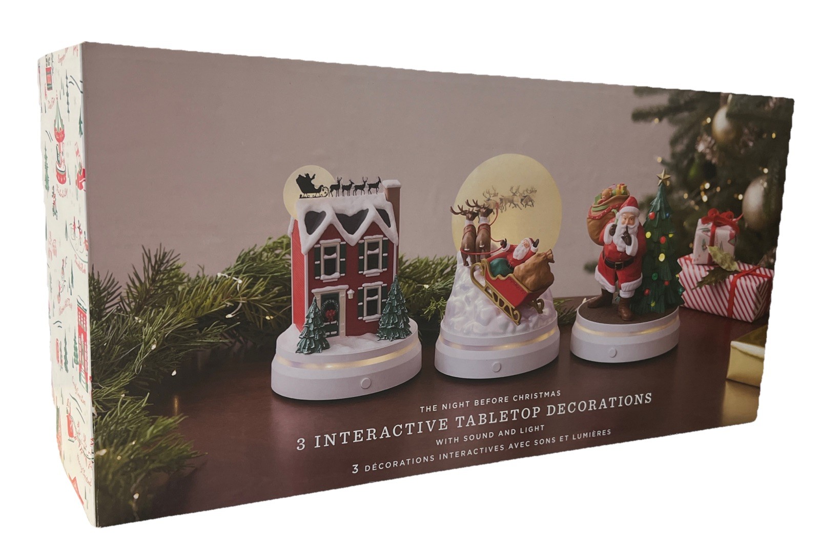 Hallmark “The Night Before Christmas” 3 Interactive Tabletop Decorations NEW