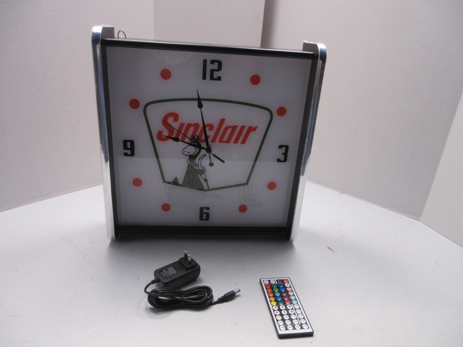 Sinclair LED light up Advertising wall clock Brand New