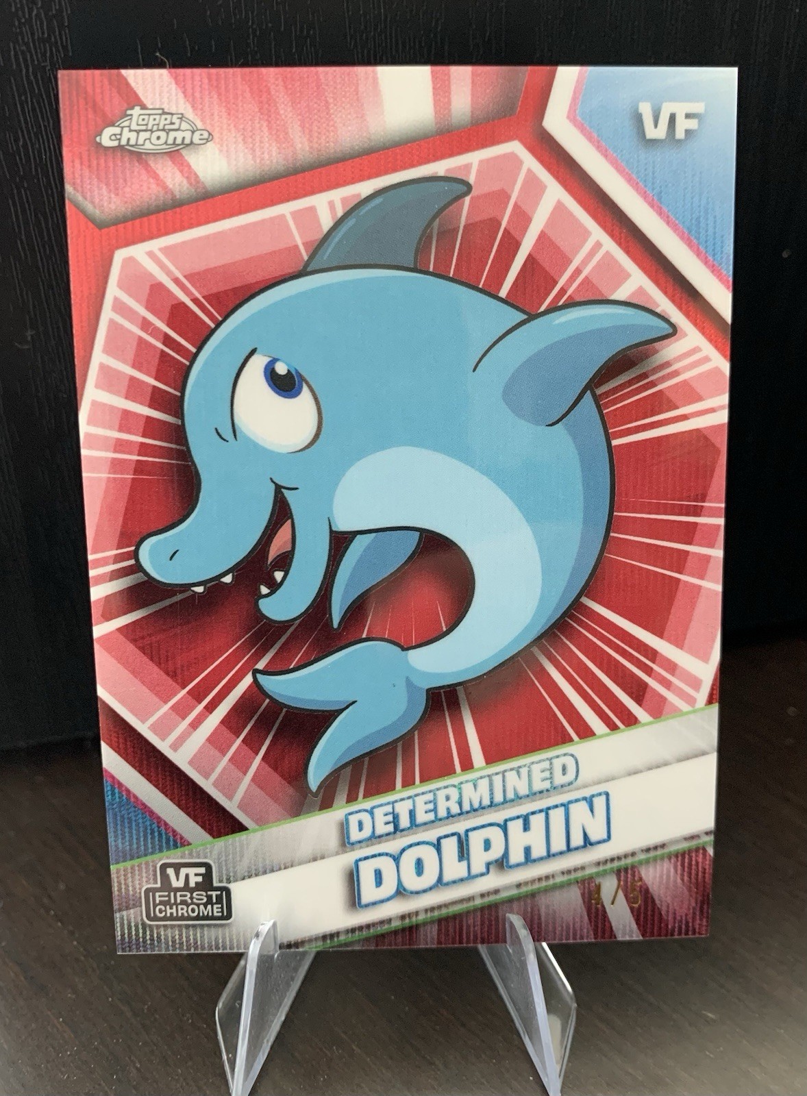 2026 Topps Chrome Veefriends DETERMINDED DOLPHIN #65 Red Refractor /5 First