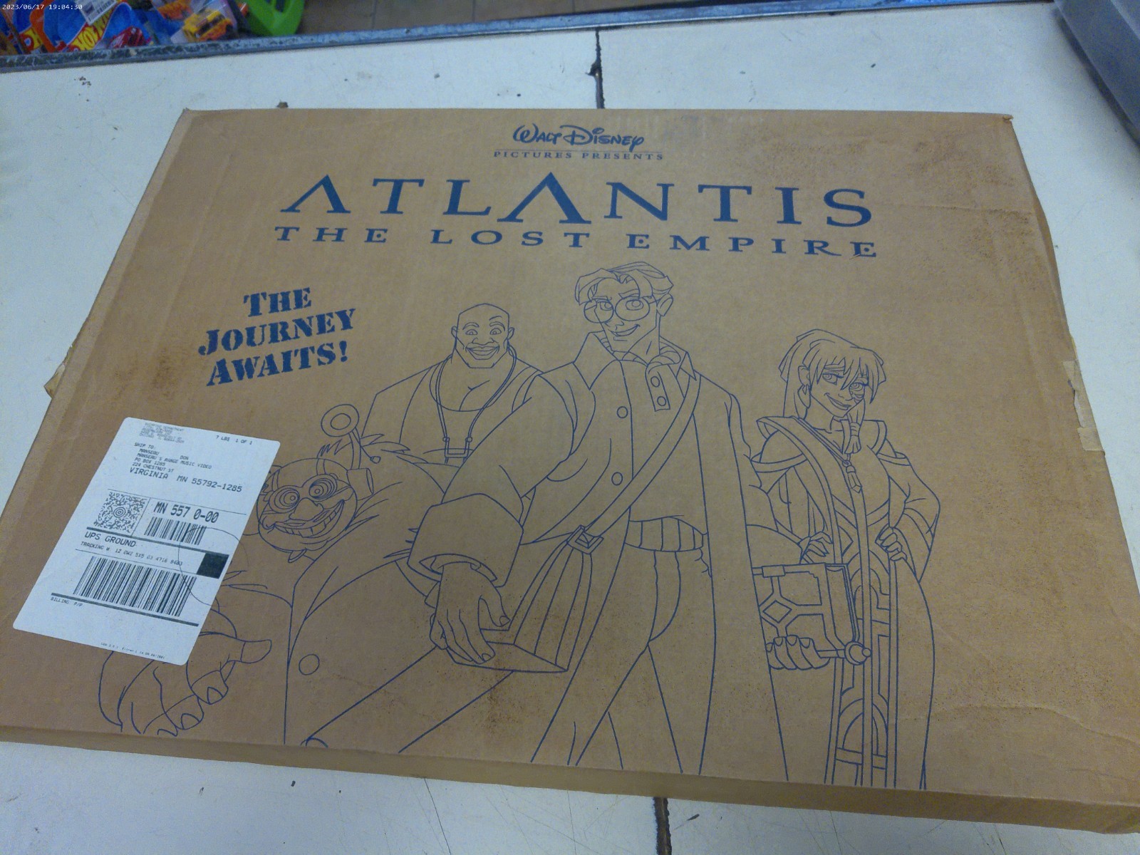Disney Atlantis The Lost Empire  Cardboard Standee Promo Display In Box New