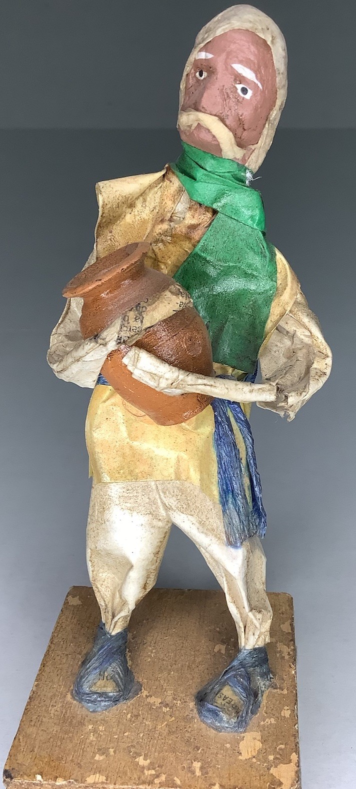 Vintage Hand Made Mexican Folk Art Paper Mache Peasant Figurine 6” Tall #10