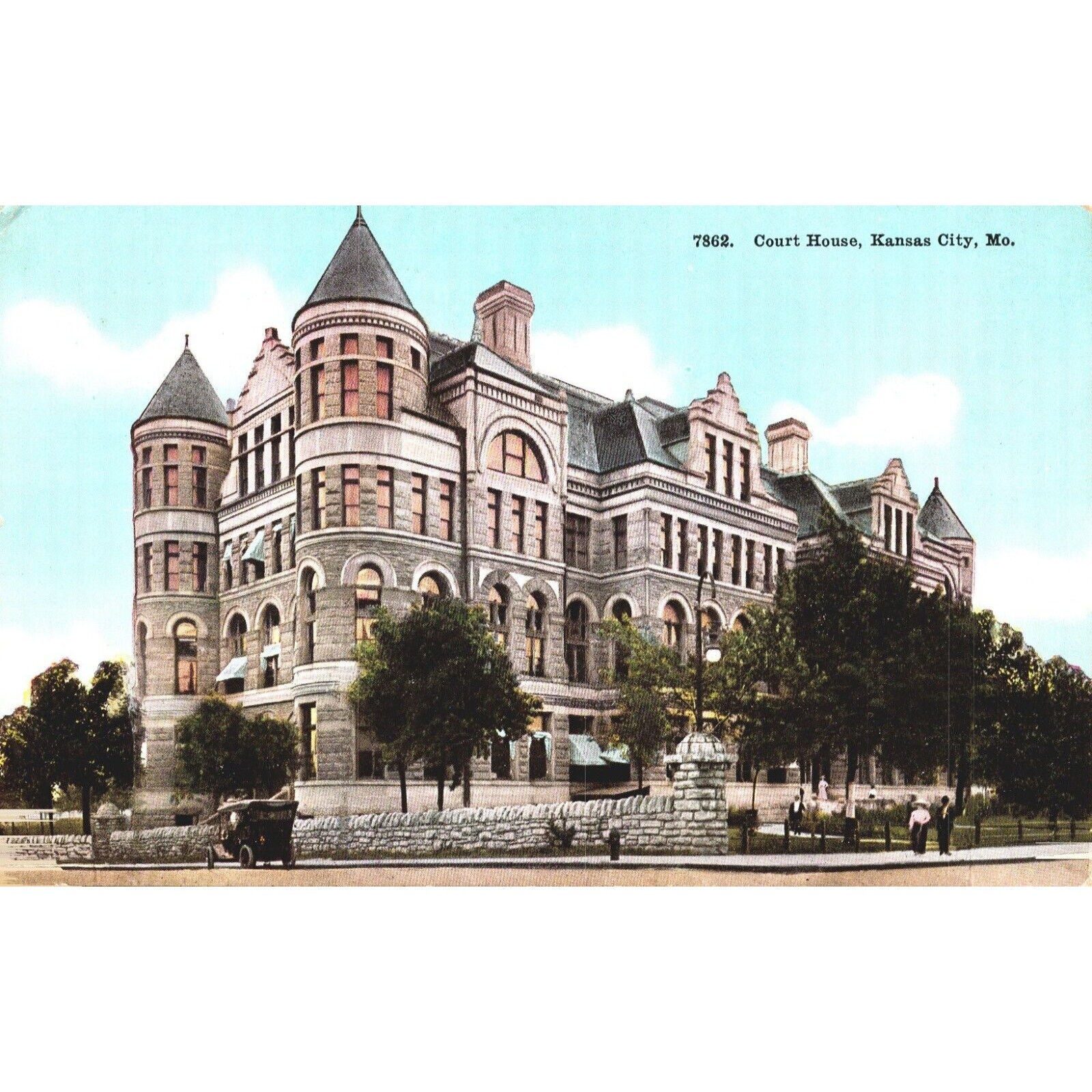 Postcard Missouri Kansas City Court House Exterior View Divided Back Era