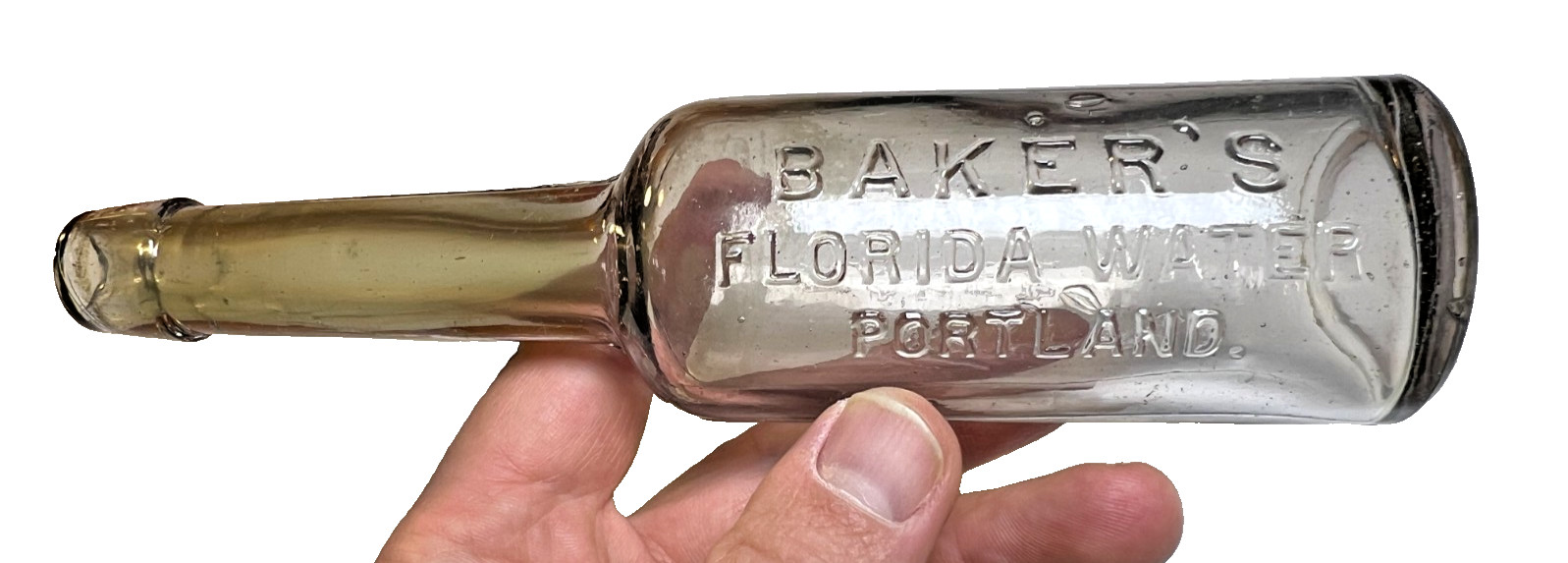 Antique Baker’s Florida Water Portland Maine ca 1895 Ritual Spiritual Bottle