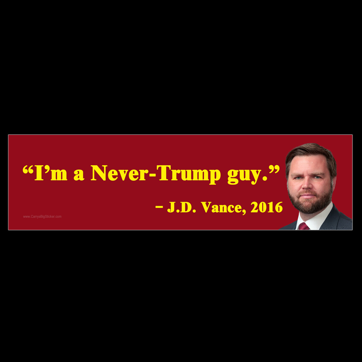 I'm an Anti Trump Guy Anti Vance Quote BUMPER STICKER or MAGNET Quotation decal